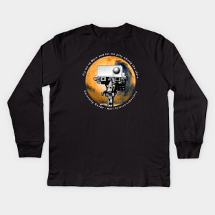 Curiosity Rover - Fly me to Mars Kids Long Sleeve T-Shirt